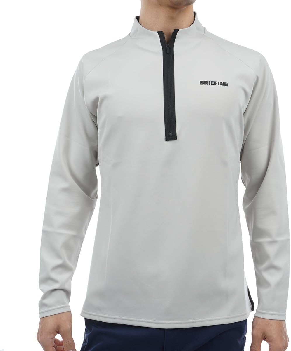 新品　BRIEFING BACK LOGO LINE LS MOCK NECK Amazon | [ブリーフィング] ハイネックシャツ MS BACK LOGO LINE